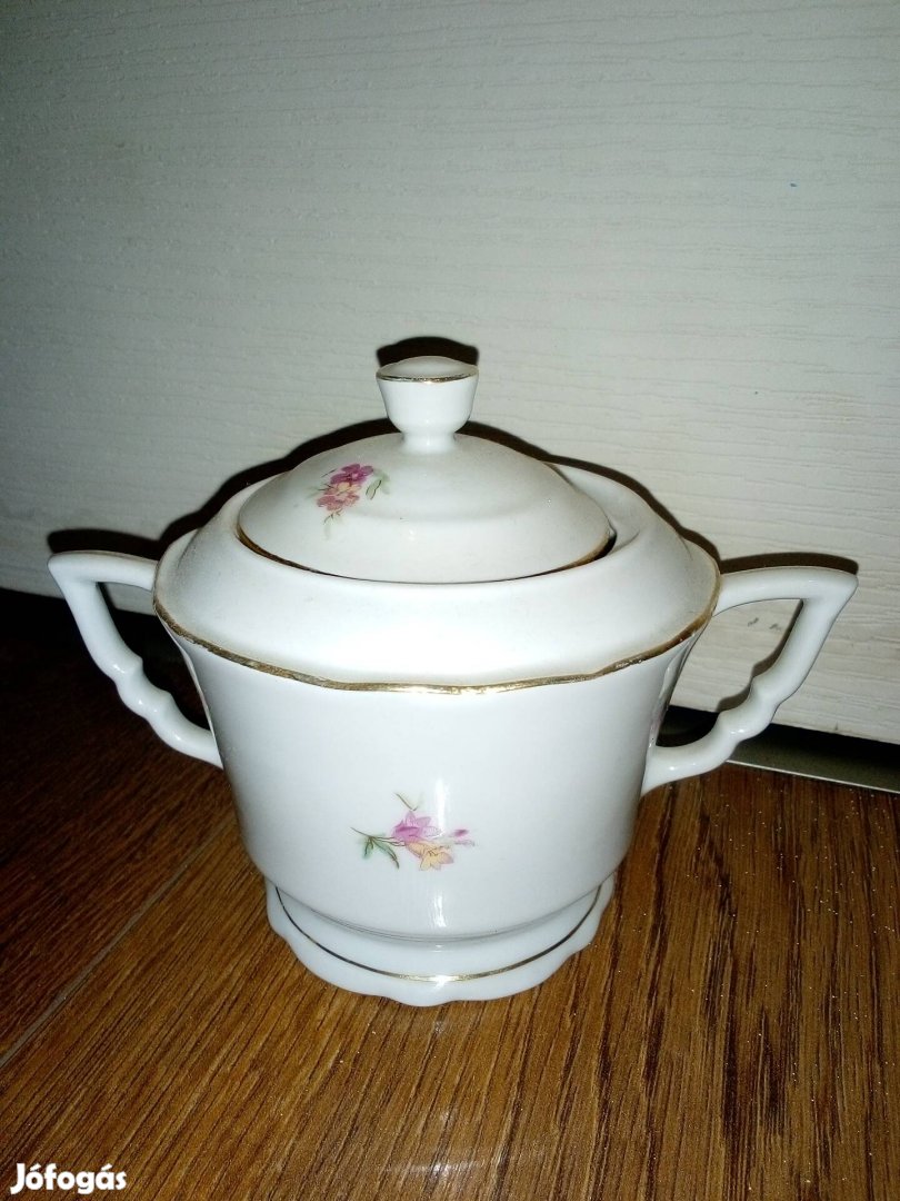 Zsolnay porcelán cukor tartó 