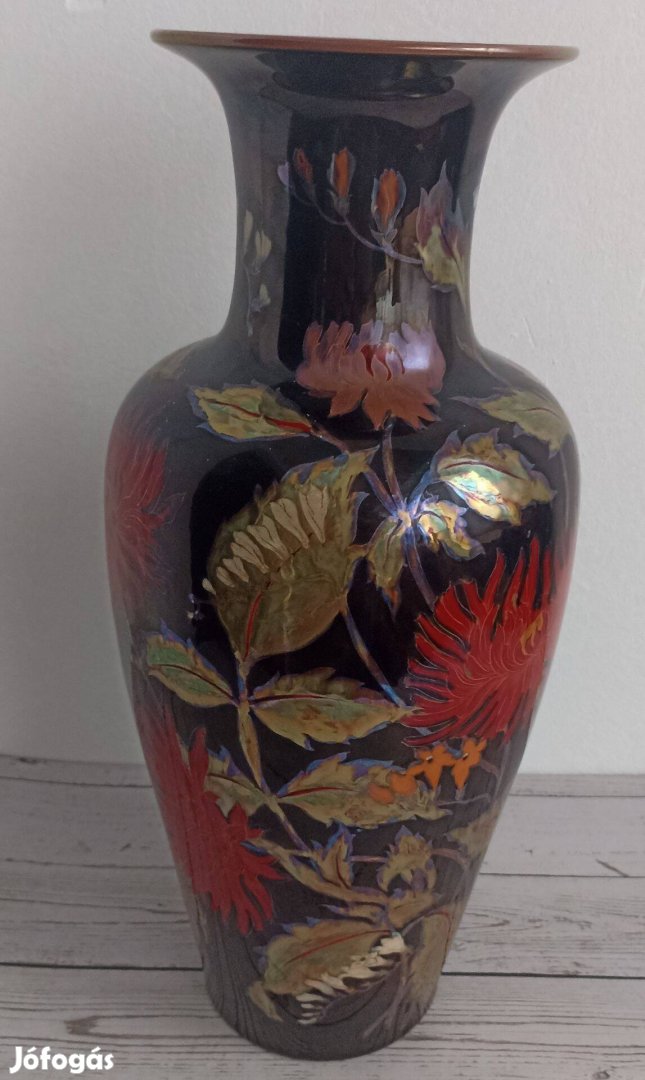 Zsolnay porcelán eozin többtűzű váza Ritka!