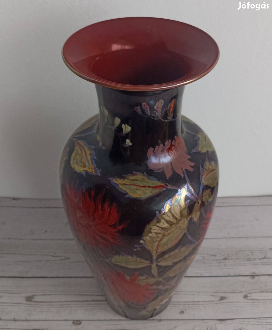 Zsolnay porcelán eozin többtűzű váza Ritka!