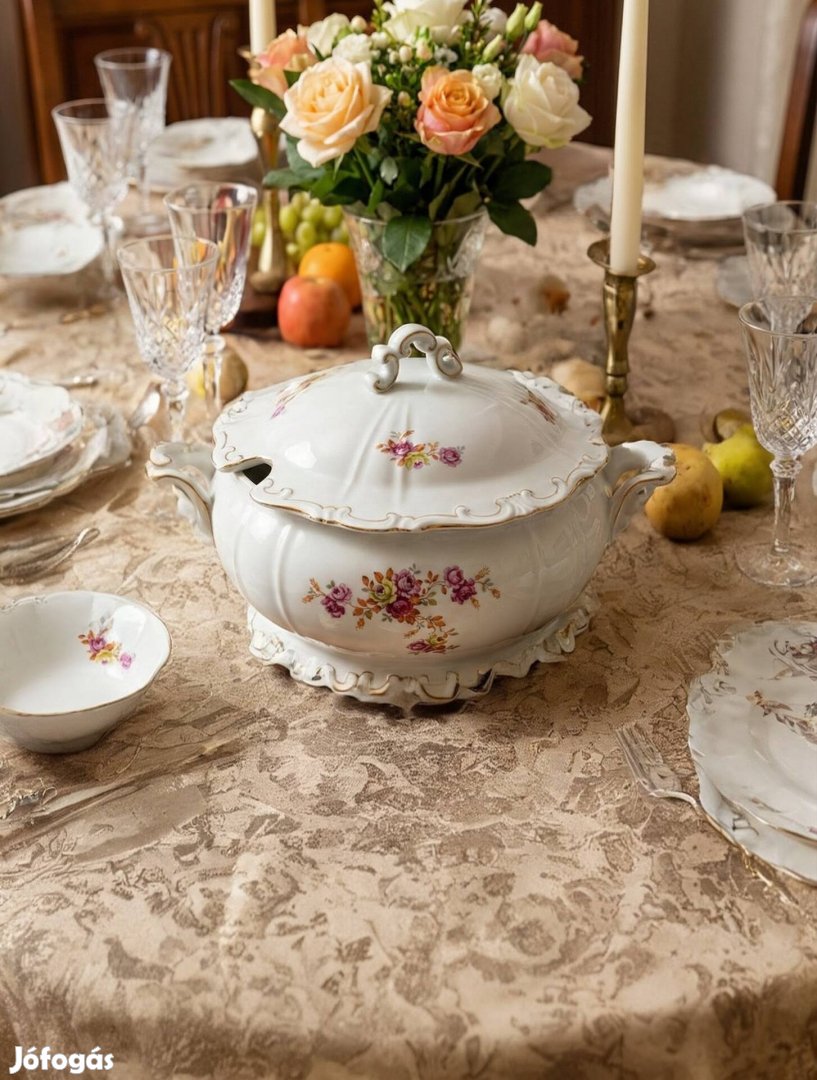 Zsolnay porcelán leveses tál