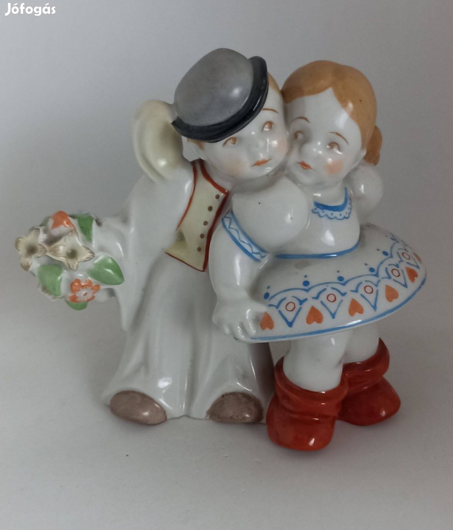 Zsolnay porcelán szerelmes pár Ritka!