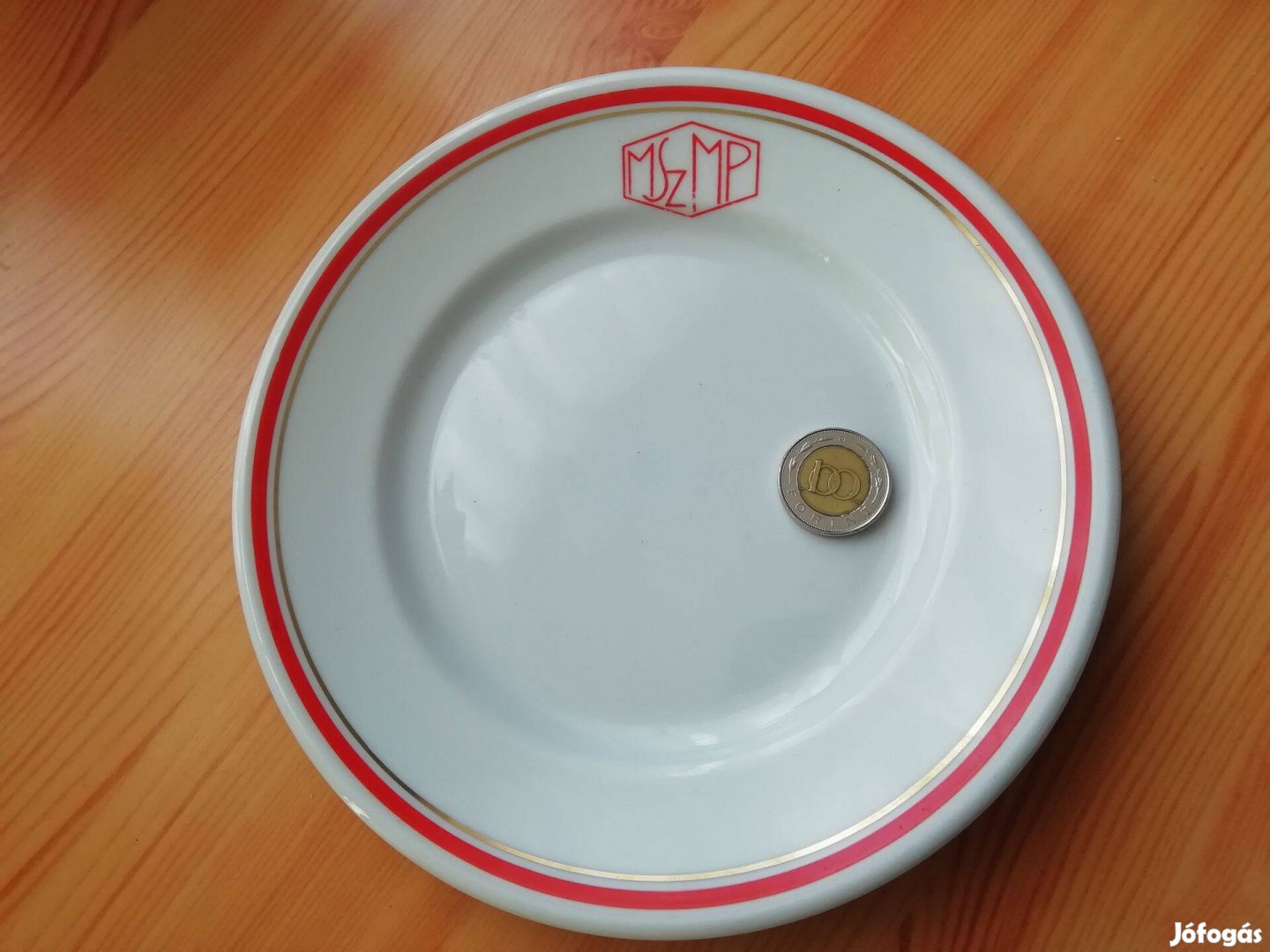 Zsolnay porcelán tányér MSZMP felirattal ritka db