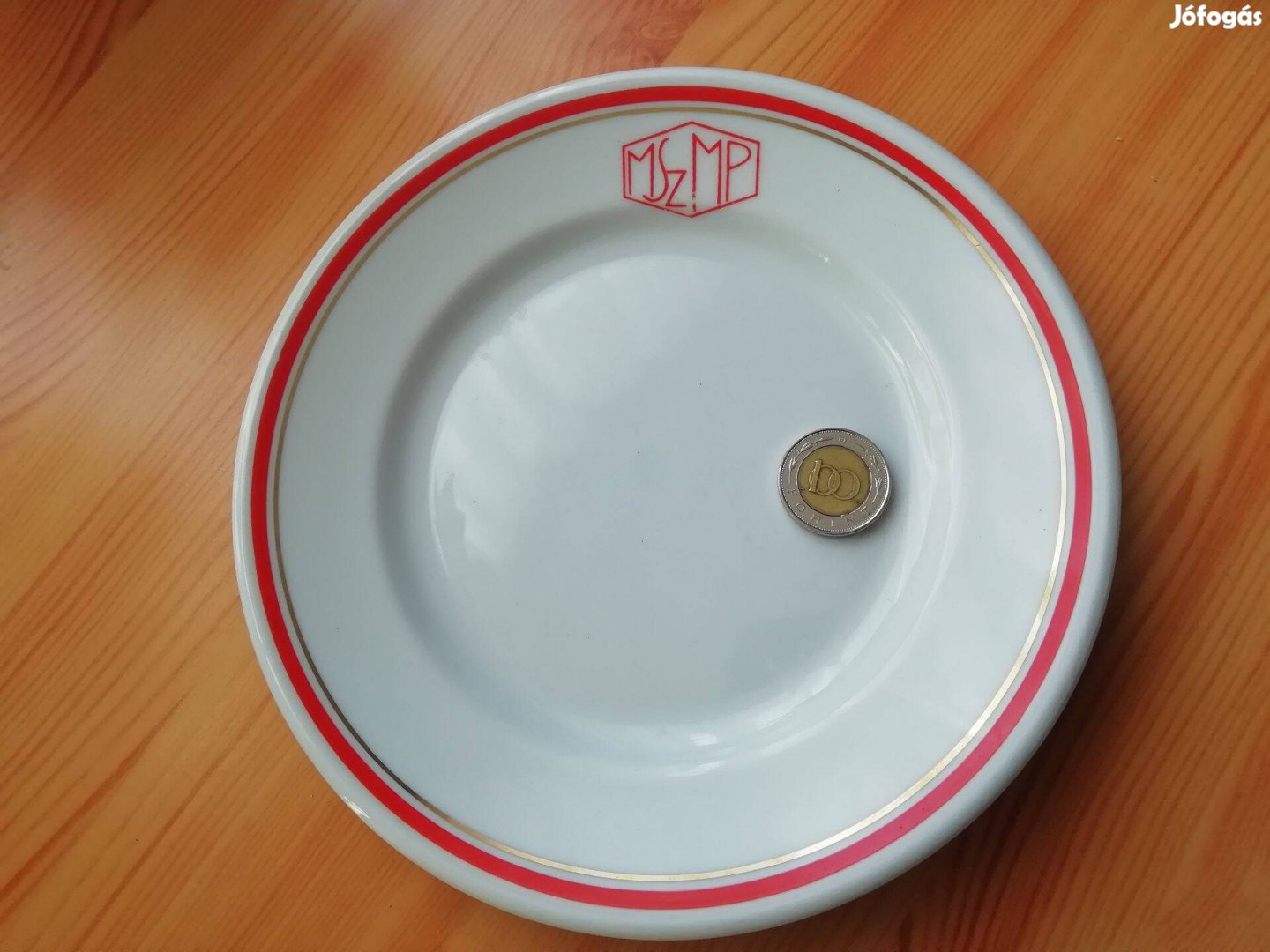 Zsolnay porcelán tányér MSZMP felirattal ritka db