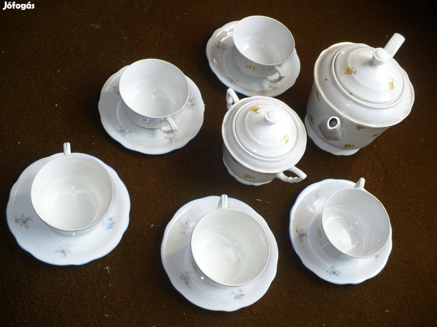 Zsolnay porcelán teáskészlet