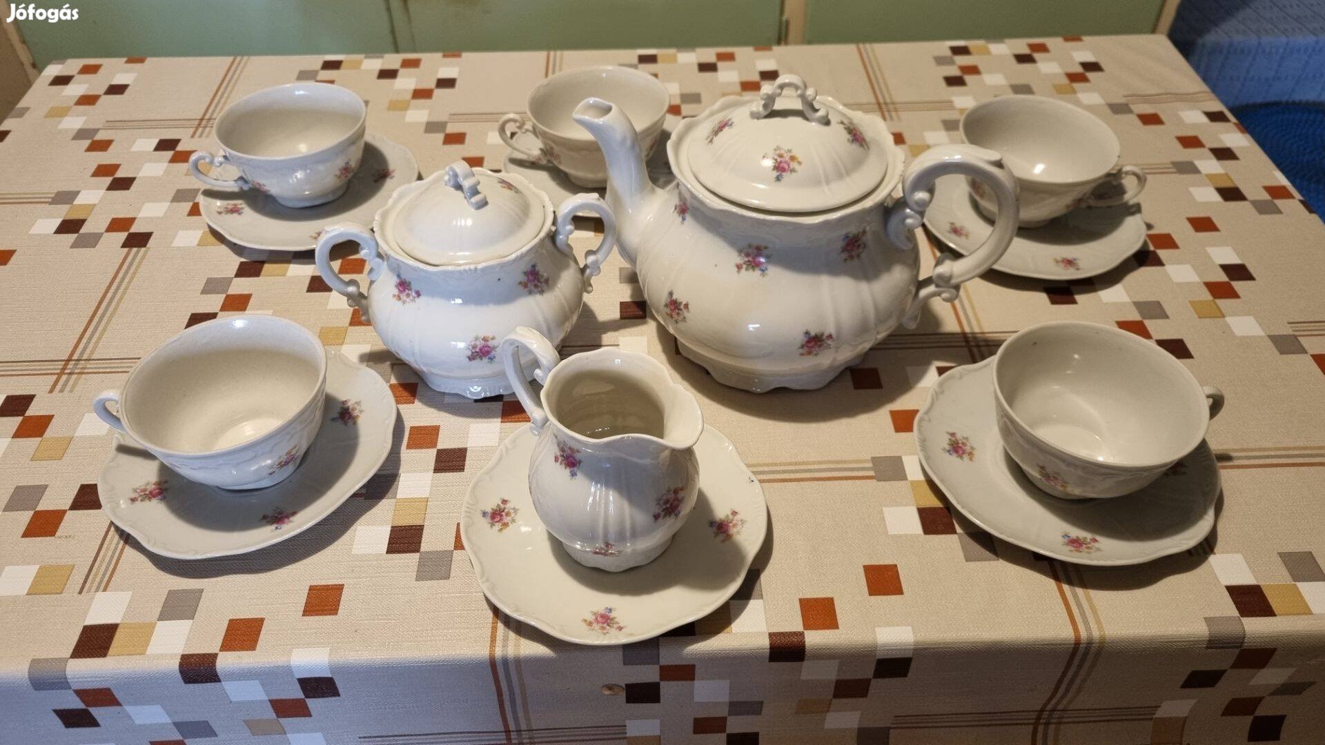 Zsolnay porcelán teáskészlet - mindennapos használatra