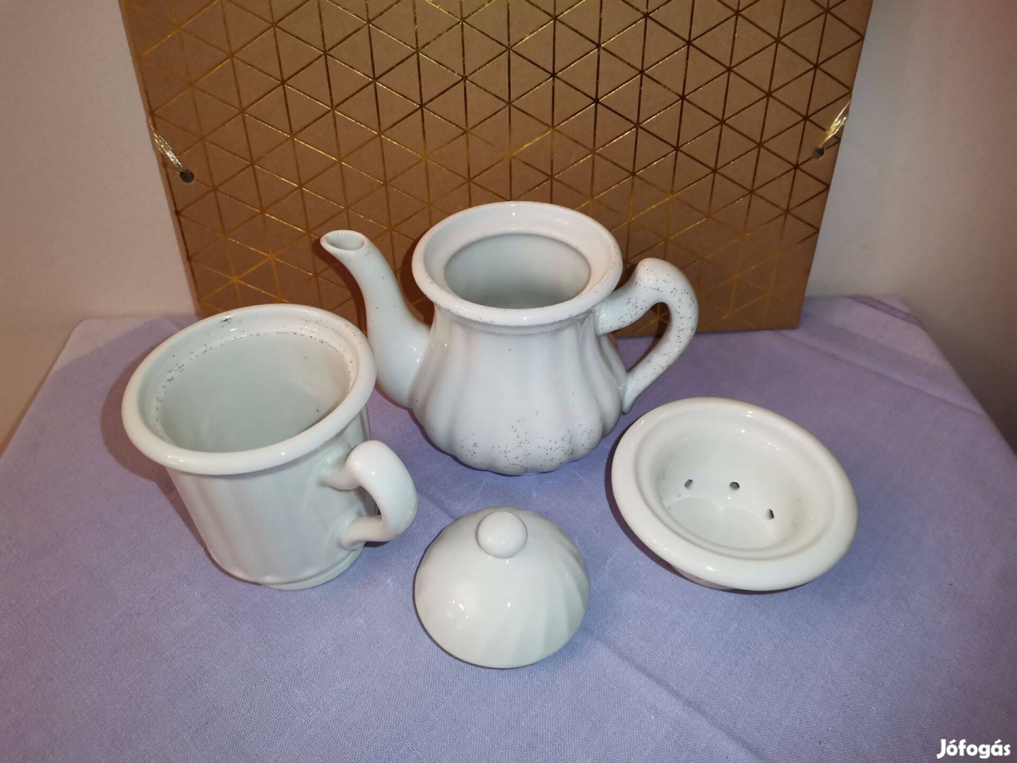 Zsolnay porcelán török kávé-forraló / teaforraló.jelzett