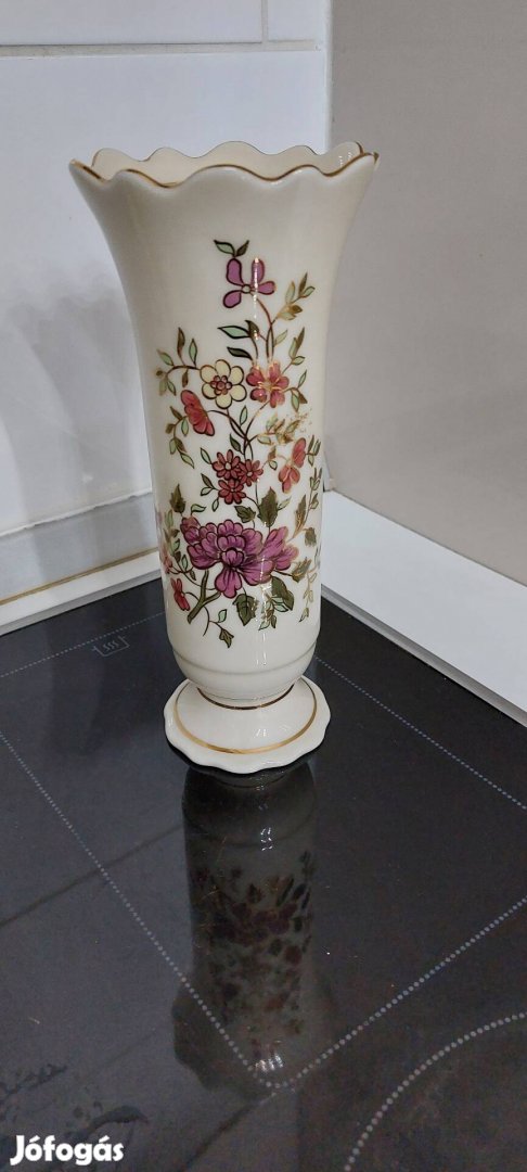Zsolnay porcelán virágos váza