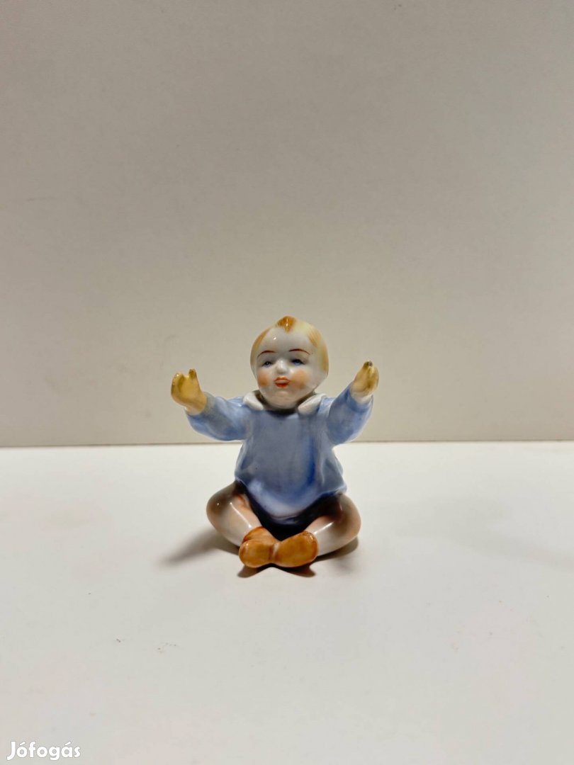 Zsolnay ritkább Sinkó baba figura 082