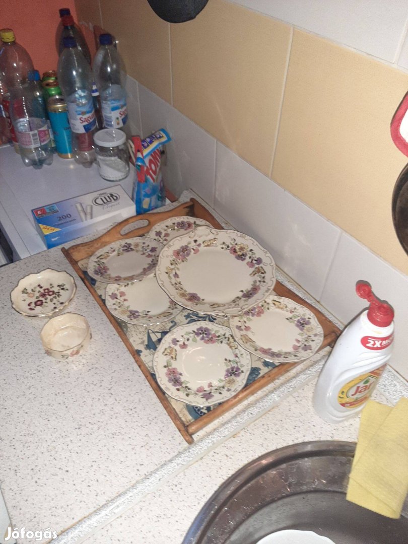 Zsolnay süteményes teljes szett pillangós eladó