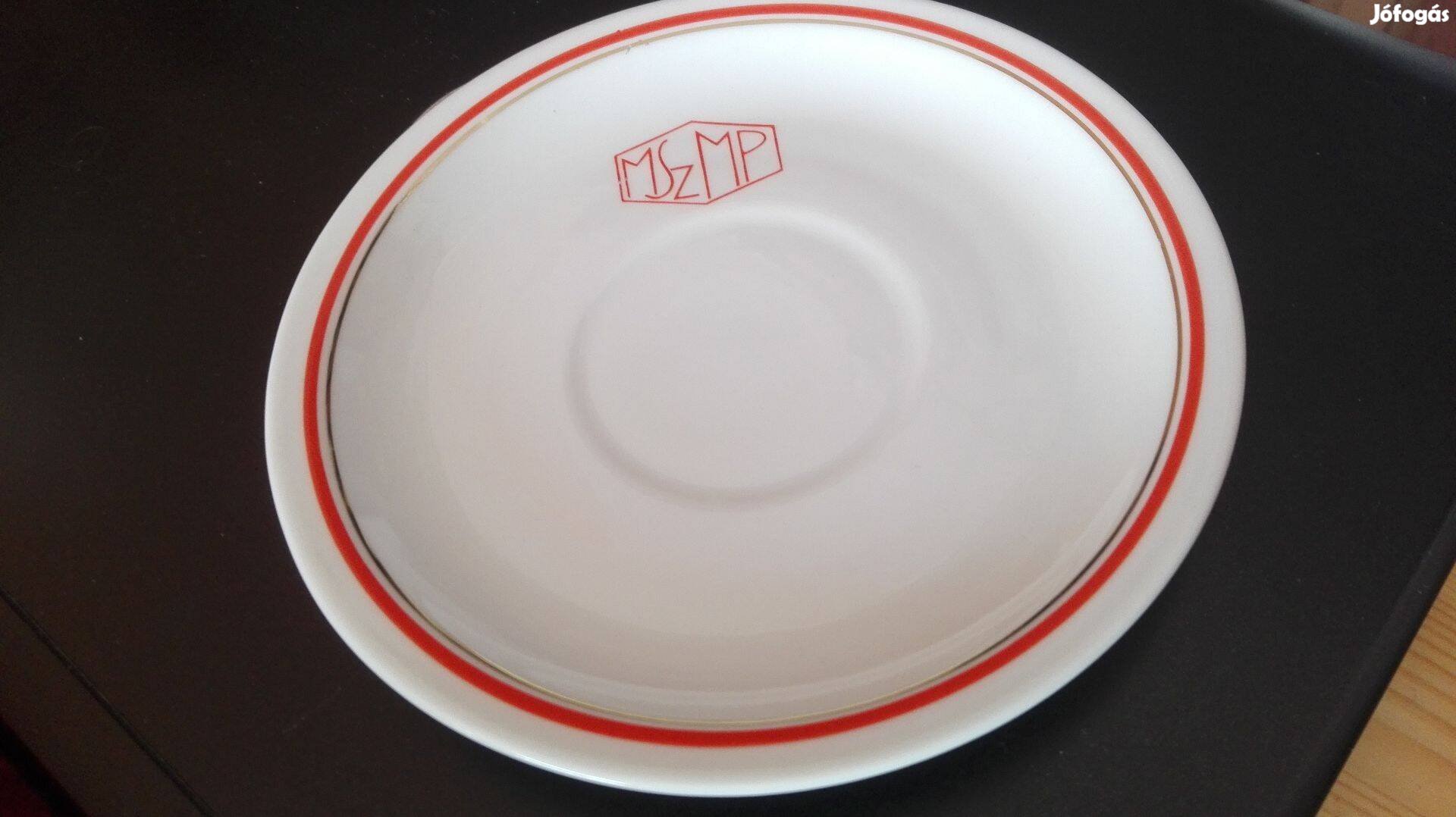 Zsolnay tányér "MSZMP" monogrammal