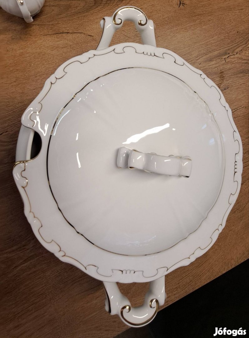 Zsolnay tollazott étkészlet 25 részes és teáskészlet 9