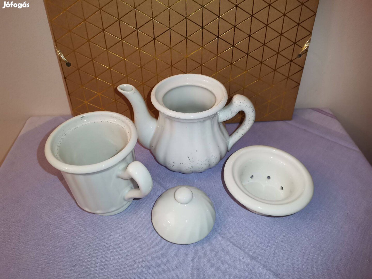 Zsolnay török kávé-forraló / teaforraló Porcelán .jelzett