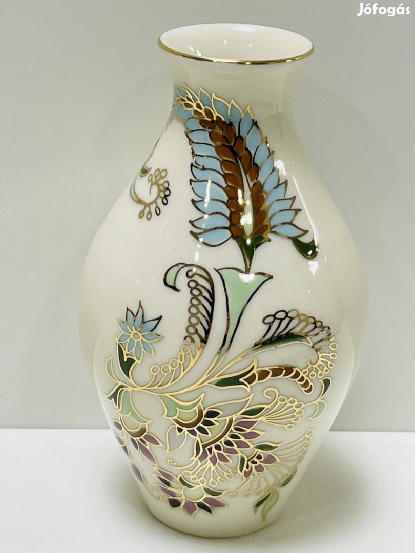 Zsolnay türkiz mintás váza