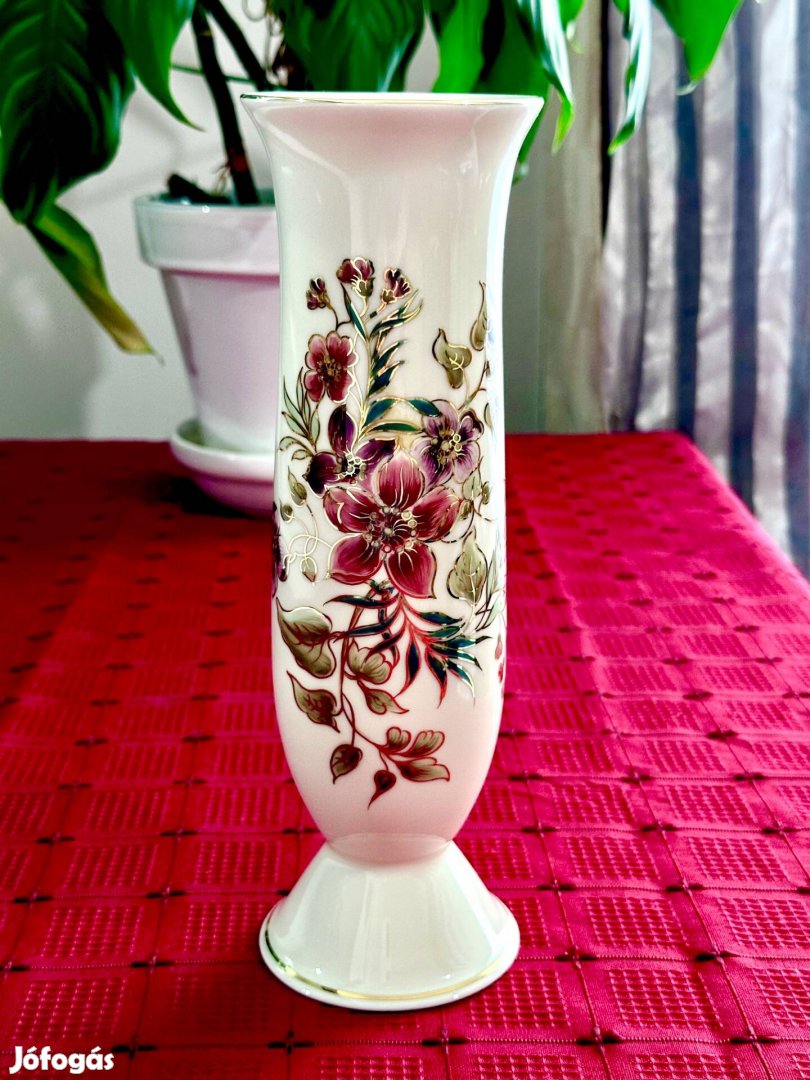 Zsolnay virágmintás váza 27 cm
