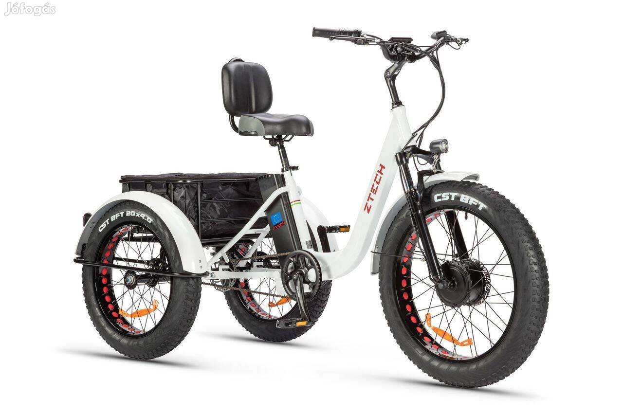 Ztech 80 Három Kerekű Elektromos Kerékpár Bicikli Tricikli Líthium Ion