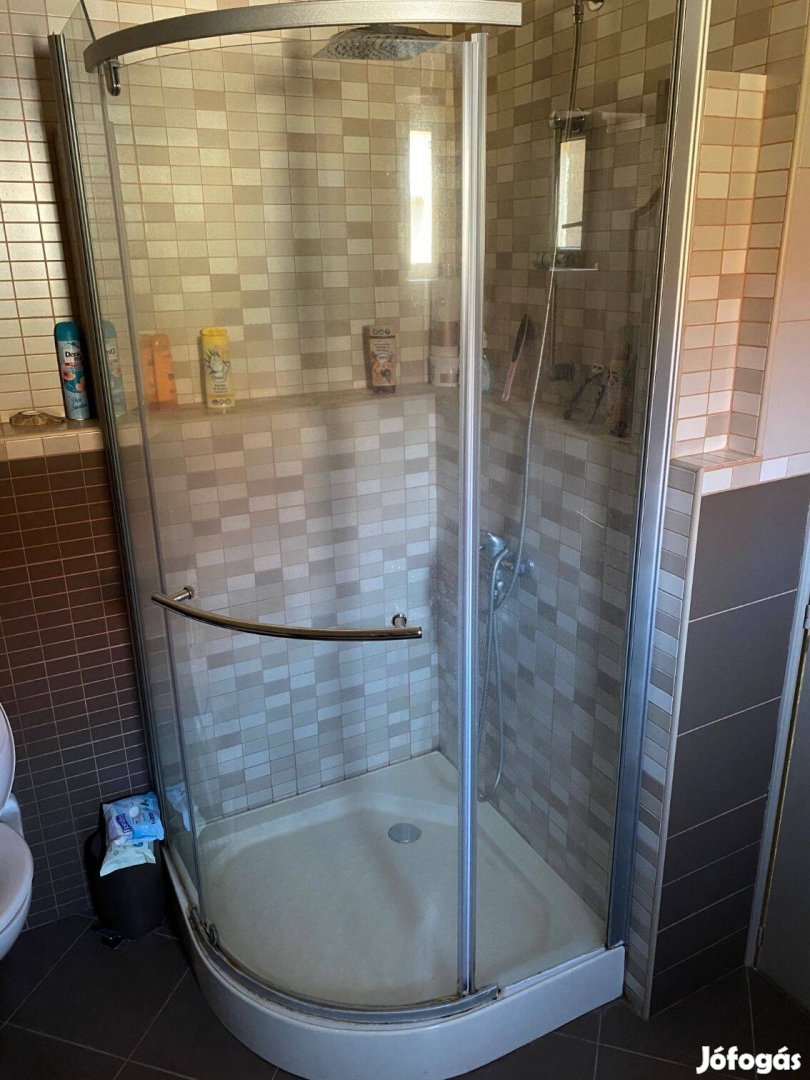 Zuhanykabin használt + zuhanytálca 90x90