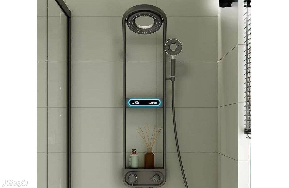 Zuhanyszett Tropic digitális termosztátos csaptelep, szürke.cím