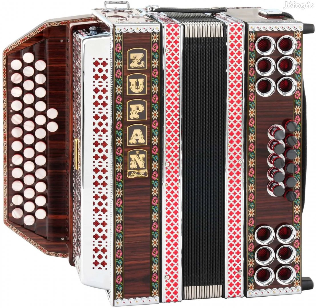 Zupan Alpe IIID Harmonika Palisander G-C-F, SB fekete harmonikastr.,