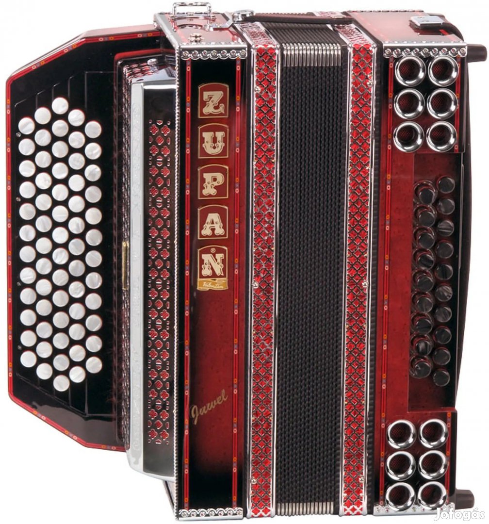 Zupan Juwel VD harmonika D-G-C-F-B árnyalat piros