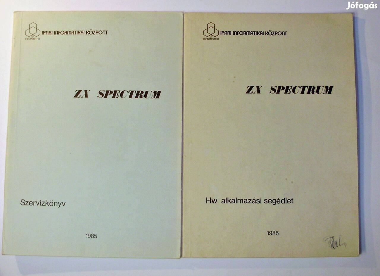 Zx Spectrum szerviz és Alkalmazási segédlet könyvek