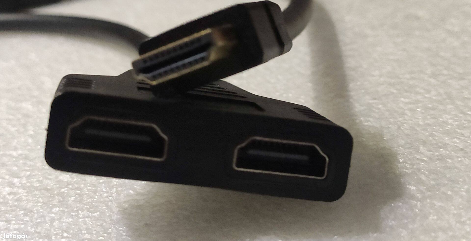 (140),,HDMI-adapterkábel 1 dupla HDMI 2 utas aljzatú 4K