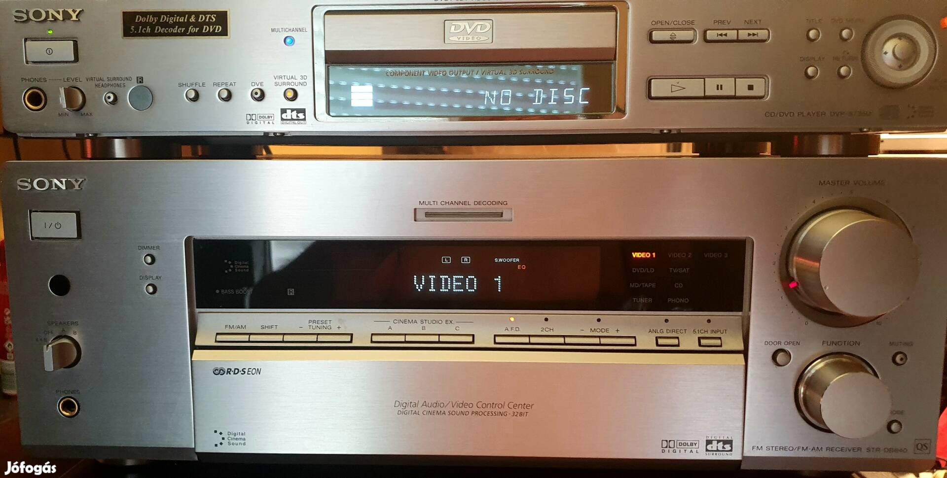 (1) Sony str-db 840 QS Távirányítóval kitűnő állapot