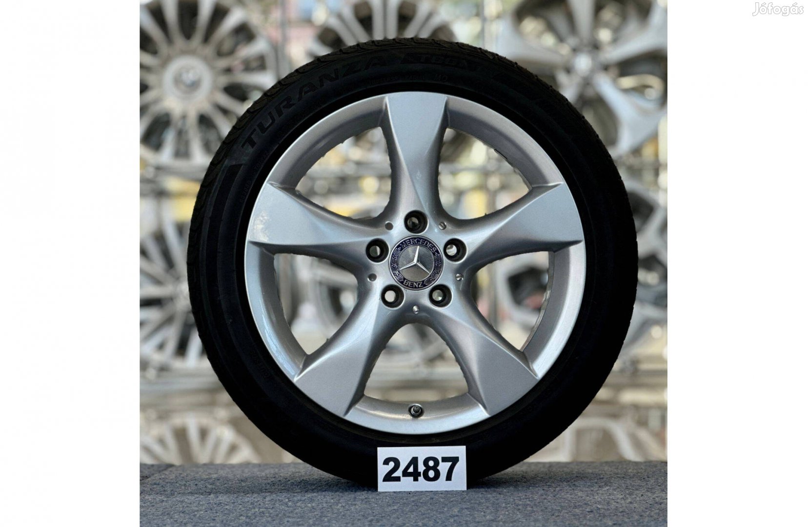 (2487) Mercedes A B gyári 17 felni alufelni, 5x112, 225/45 gumi