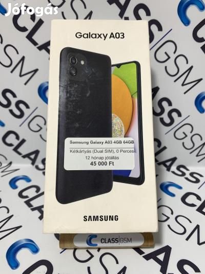 #24 Eladó Samsung Galaxy A03 4GB 64GB