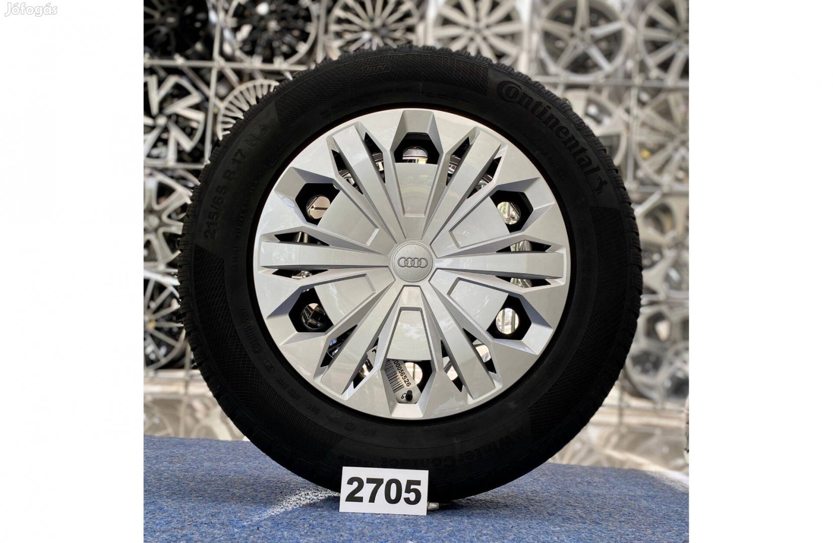 (2705) Audi 17 lemezfelni gyári, 5x112, 215/65 R17 téli gumi, Q3