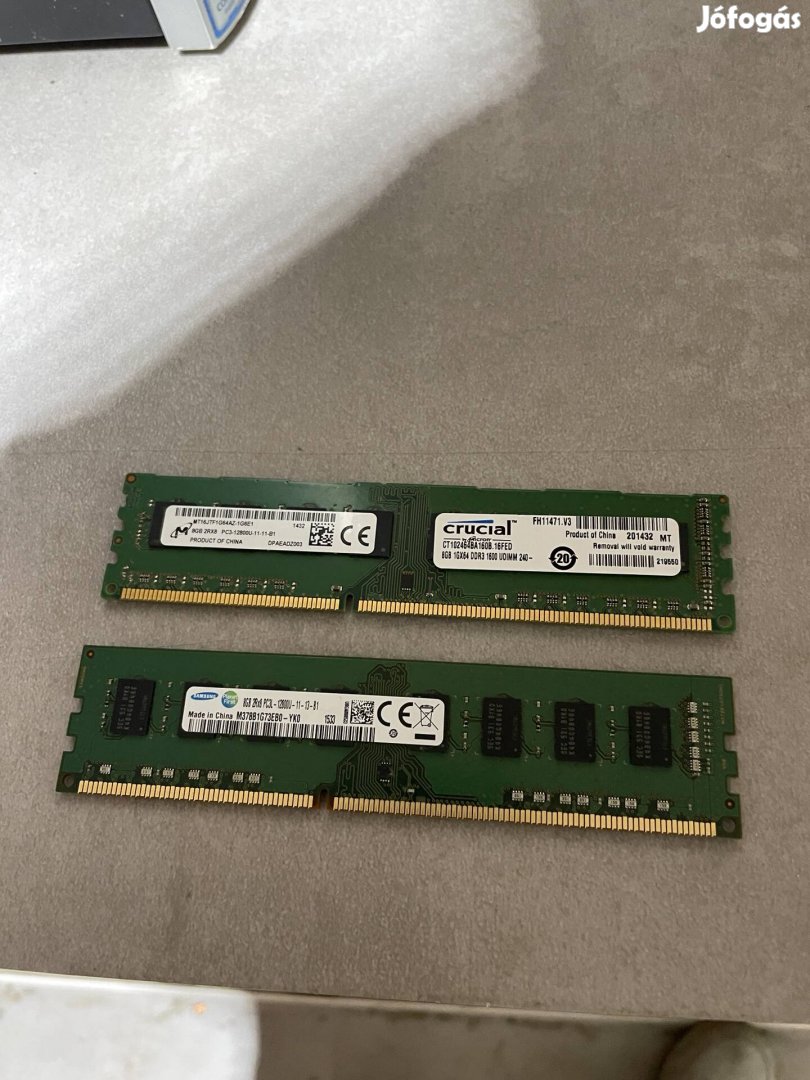 2x8 gb DDR3 1600 mhz memória 