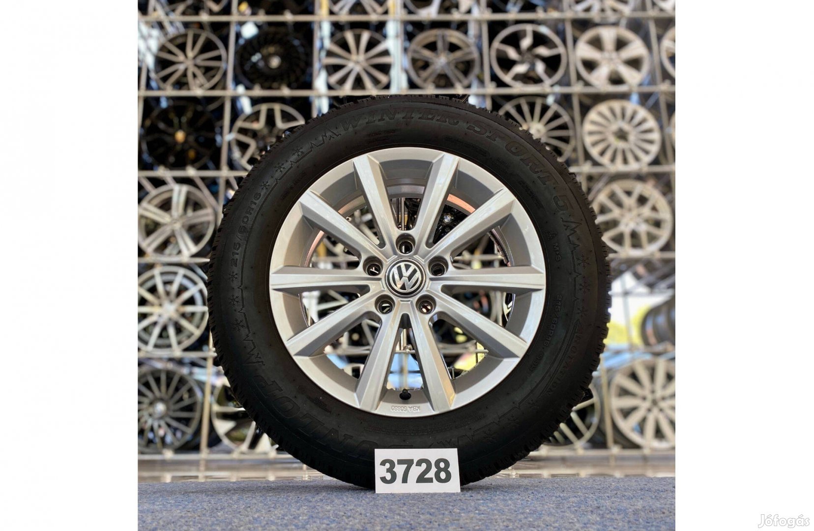 (3728) Volkswagen 16 gyári alufelni felni, 5x112, 215/60 gumi, Passat