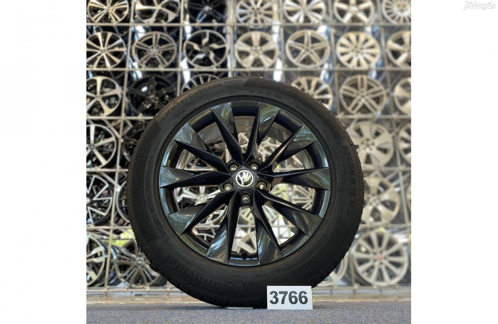 (3766) Skoda 19 gyári alufelni felni 5x112, kétszéles téli gumi, Enyaq
