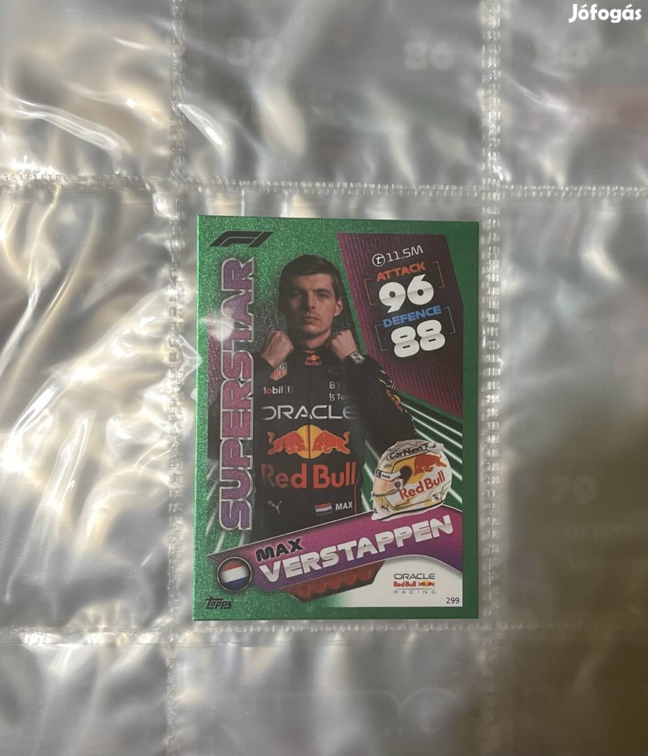 390/500 Max Verstappen #299 - Superstar Mirror Green kártya