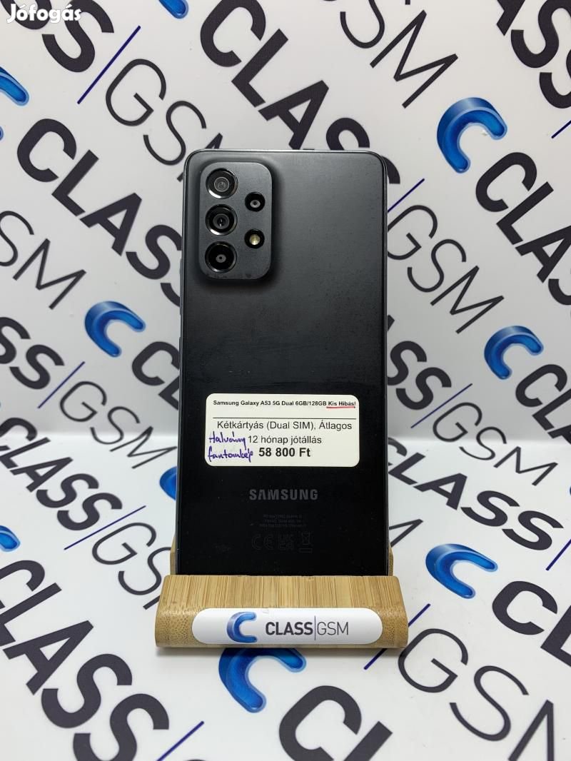 #55 Eladó Samsung Galaxy A53 5G Dual 6GB/128GB Kis Hibás!