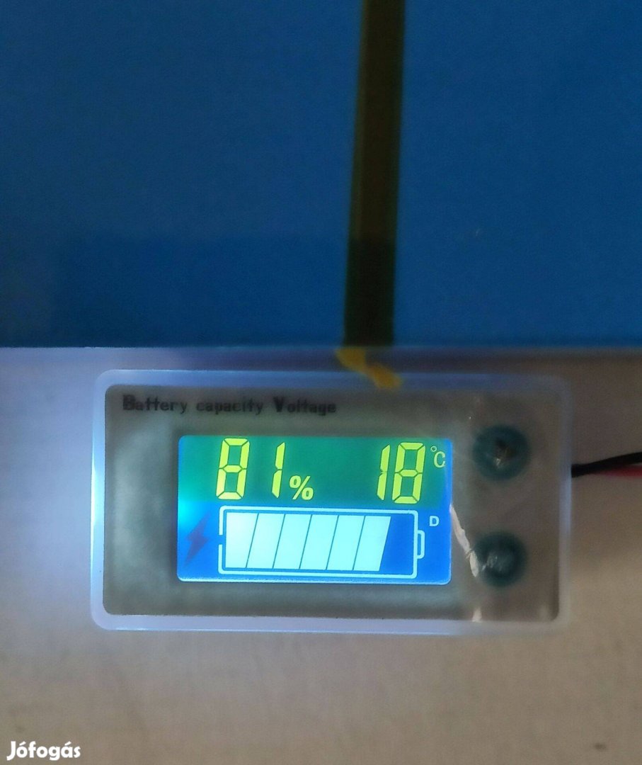 (58),,10-100V LCD Li-ion akkumulátor kapacitás jelző feszültség mérő