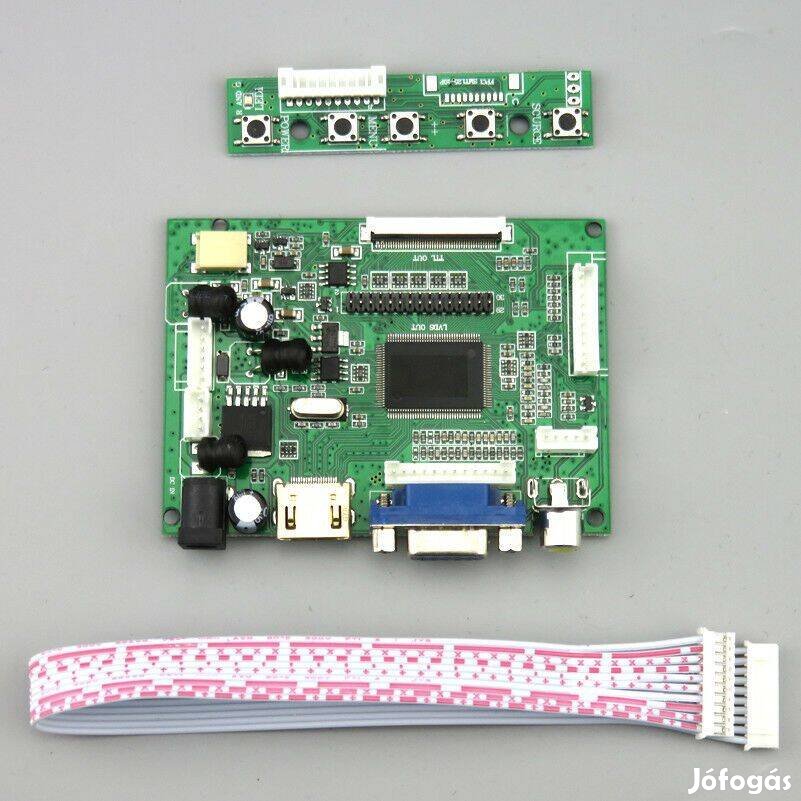 (70),,5"-12" LCD kijelző modul HDMI + VGA + 2AV meghajtó kártya
