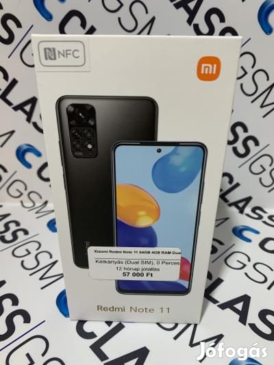 #88 Eladó Xiaomi Redmi Note 11 64GB 4GB RAM Dual