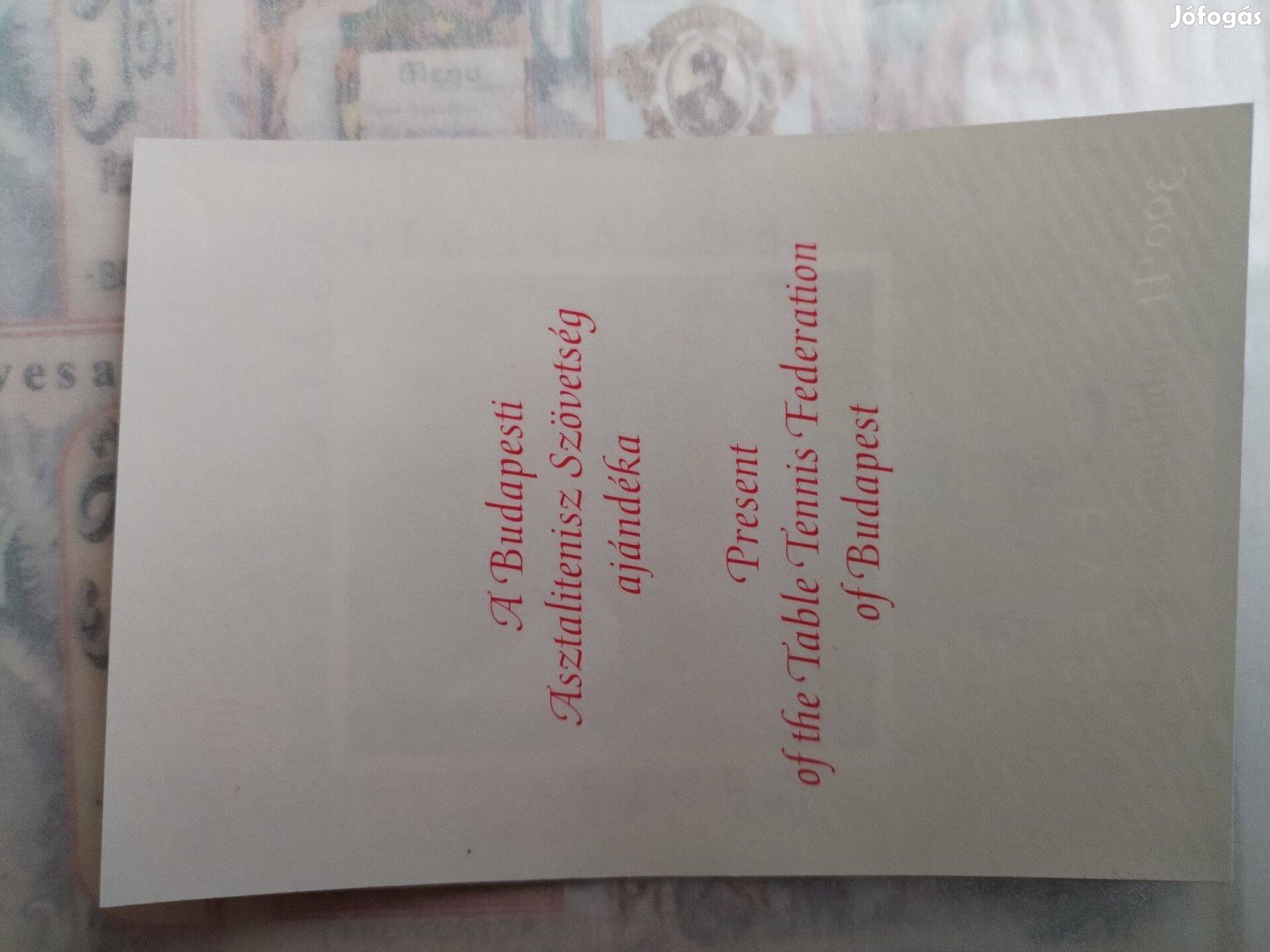 A Budapesti Asztalitenisz szövetség ajándéka 50 éves jubileu