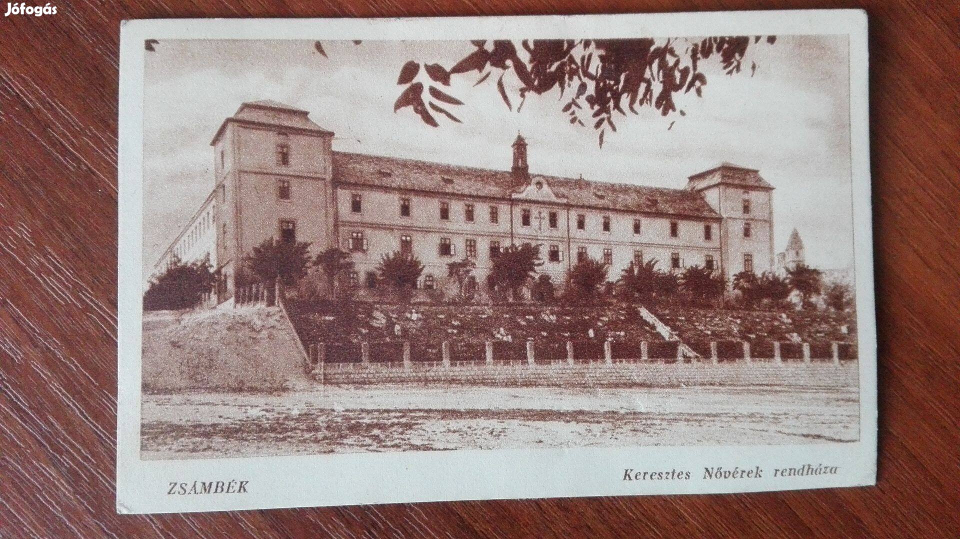 A Keresztes Nővérek rendháza Régi ritka Zsámbéki képeslap