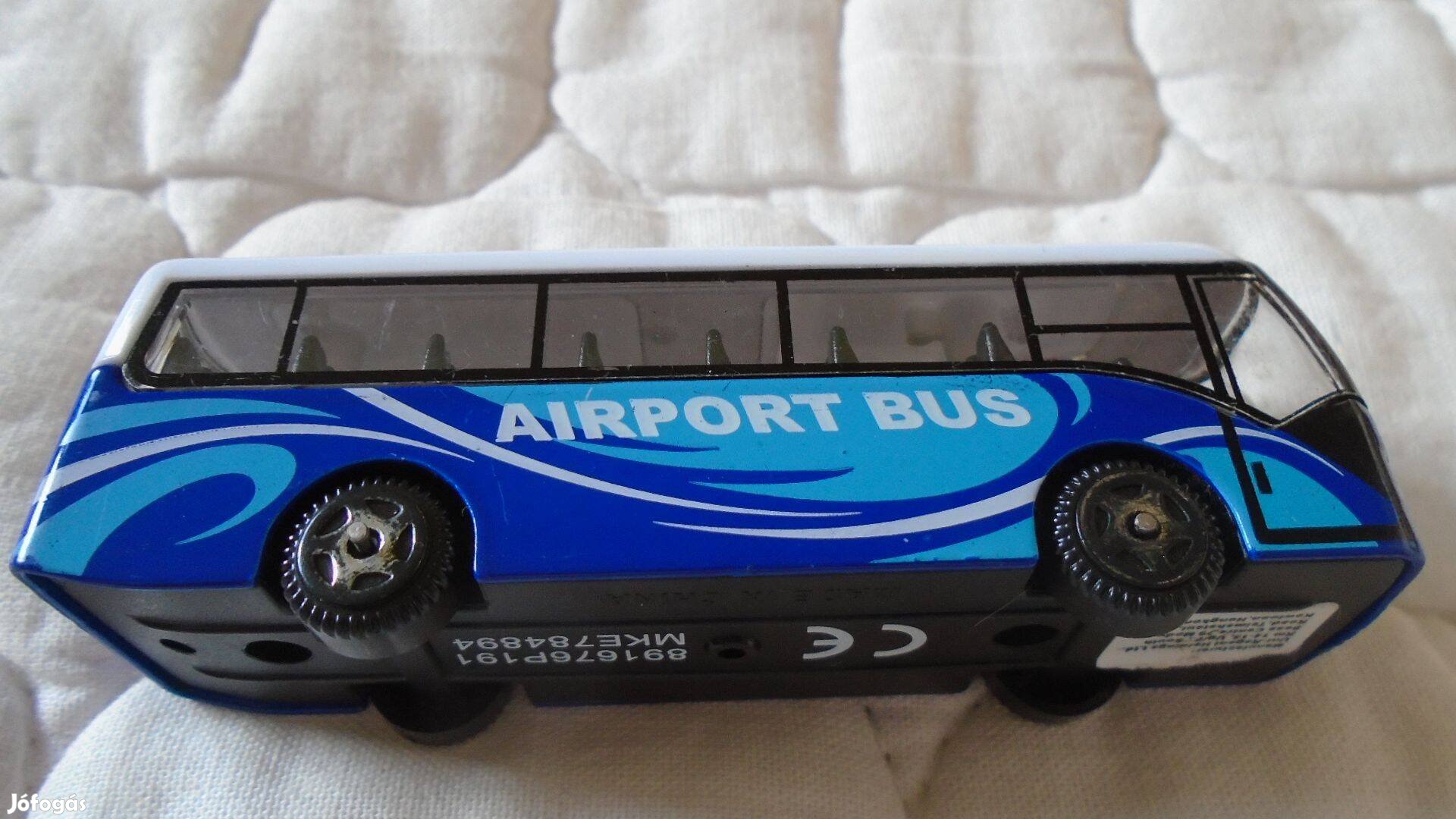 "Airport" Bus - kék-fehér színű, műanyag - újszerű állapotú