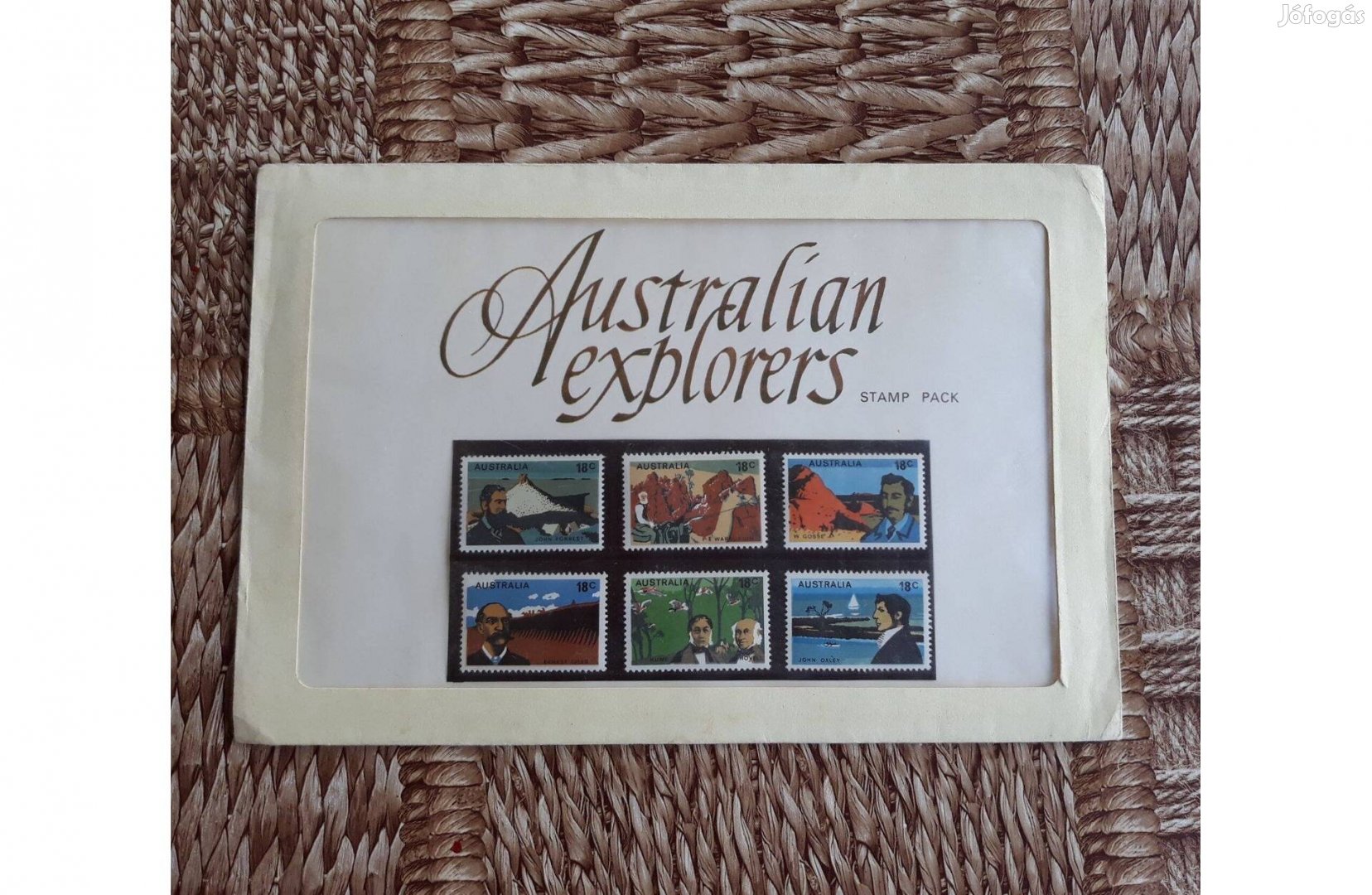 "Ausztrál felfedezők" bélyeg blokk, sorozat