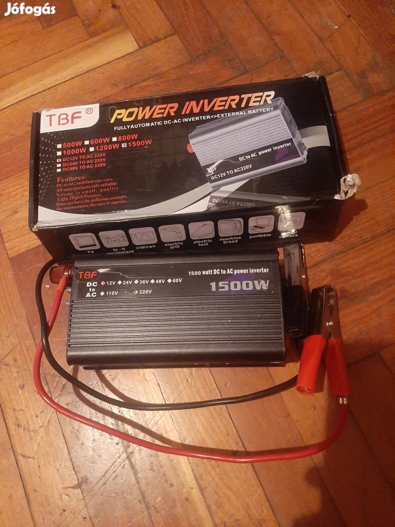 Autós inverter  Tbf 1500W teljesítményű 