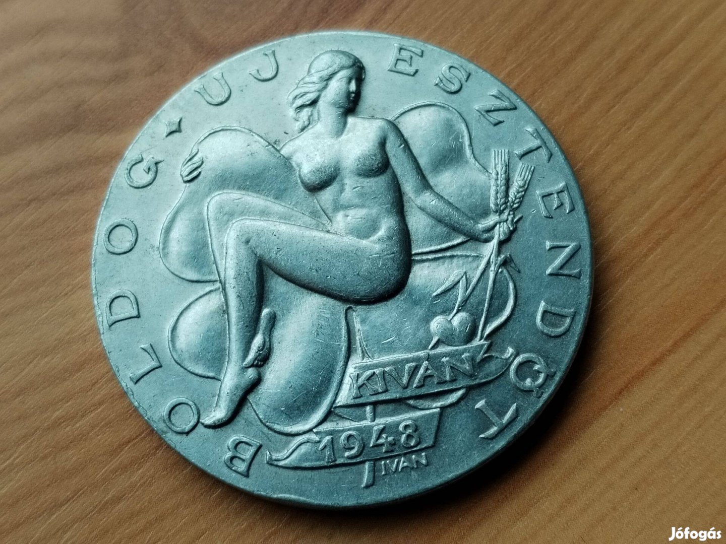 Boldog Űj Esztendőt 1948-as Magyar Pénzverő emlékérem ritk