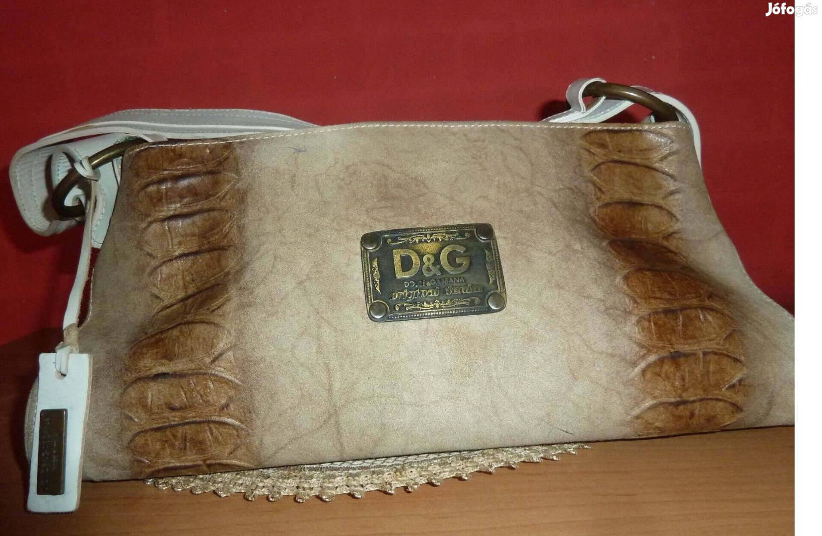 "D&G" Dolce&Gabbana Valódi bőr női táska 33x16x14cm