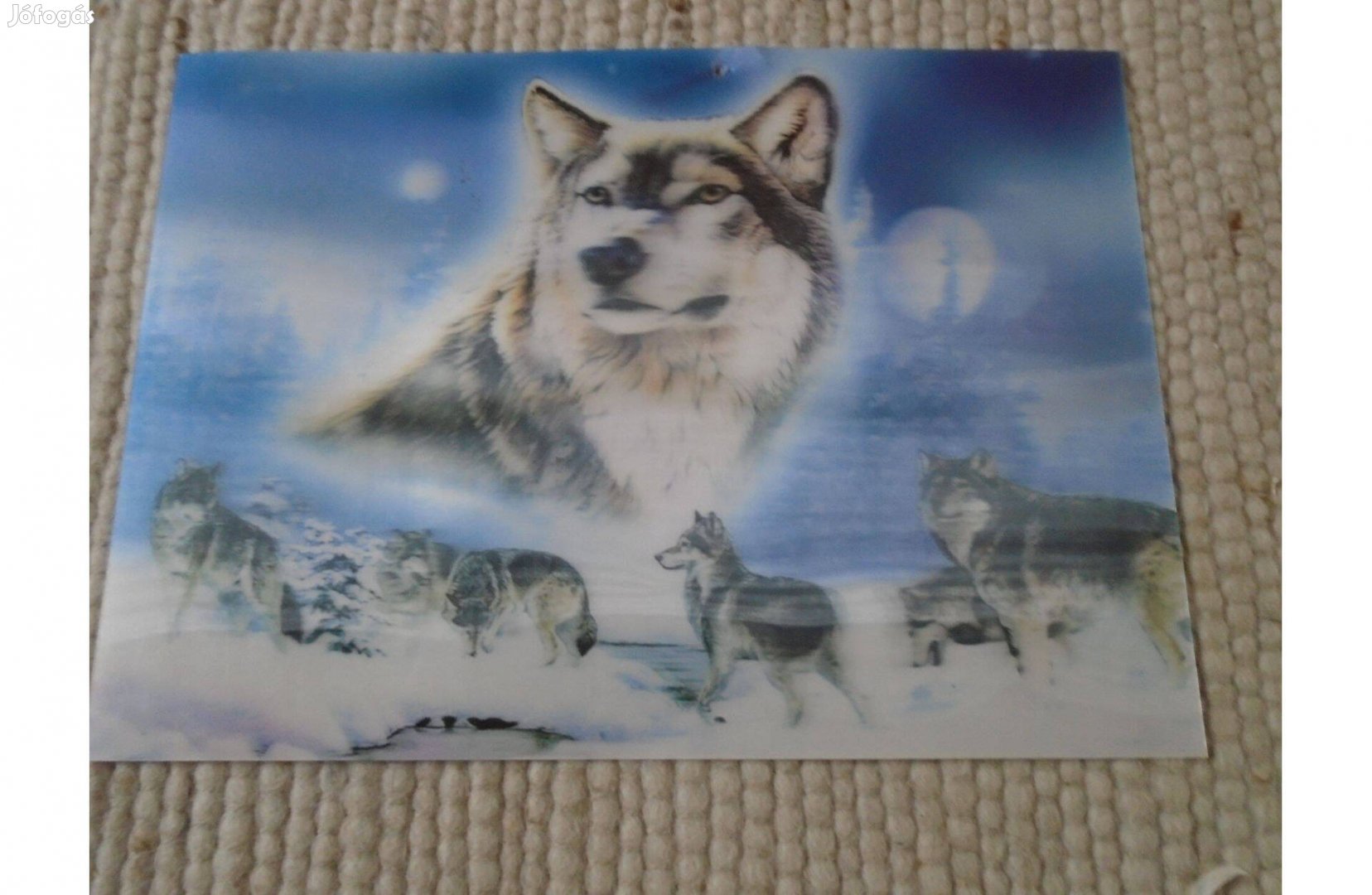 "Farkasok" - dimenziós fali kép - már kilyukasztott szöghellyel