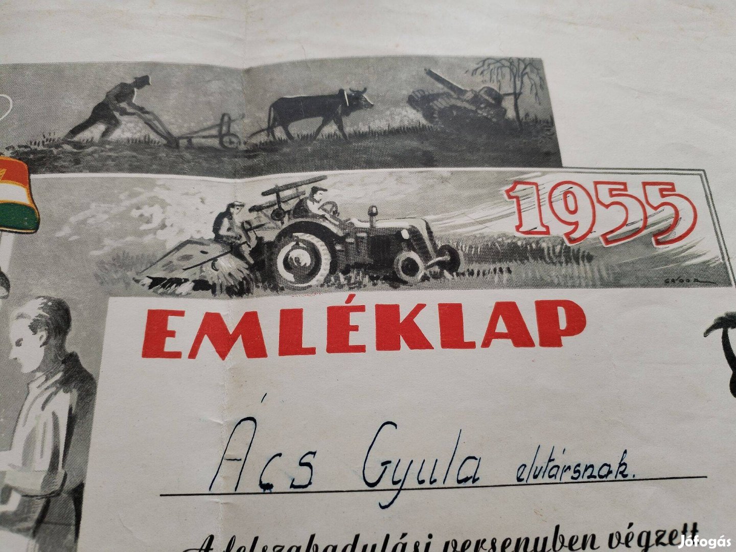 Felszabadulási emléklap 1955-ös ritka db