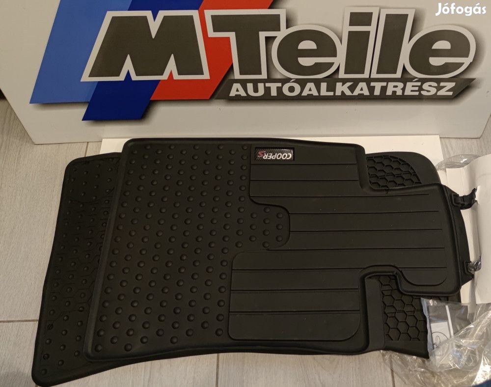 (GYÁRI ÚJ) MINI Gumiszőnyeg garnitúra első fekete R55+LCI / R56+LCI /