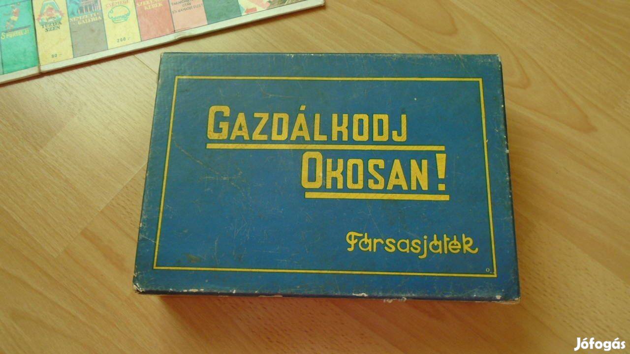 "Gazdálkodj Okosan" Retro társasjáték, komplett - jó állapotú- Akció!!