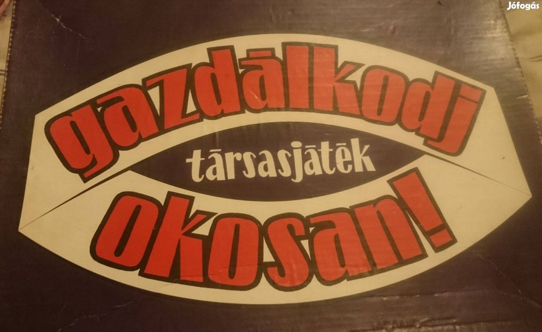 "Gazdálkodj Okosan!" retro társasjáték, jó állapotban eladó! Táblával!