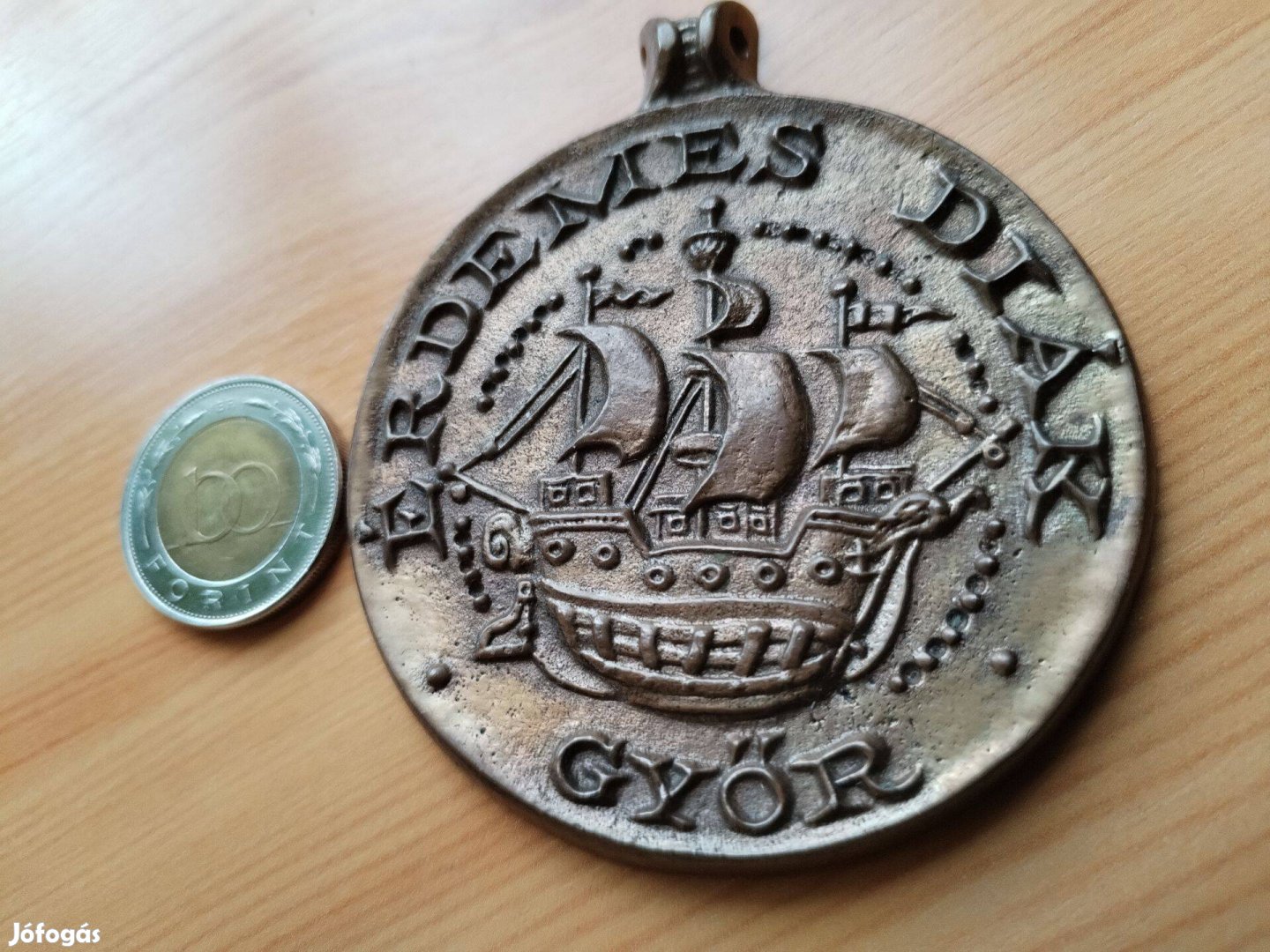 Győri Érdemes Diák Bronz kitüntetés szép ritka db